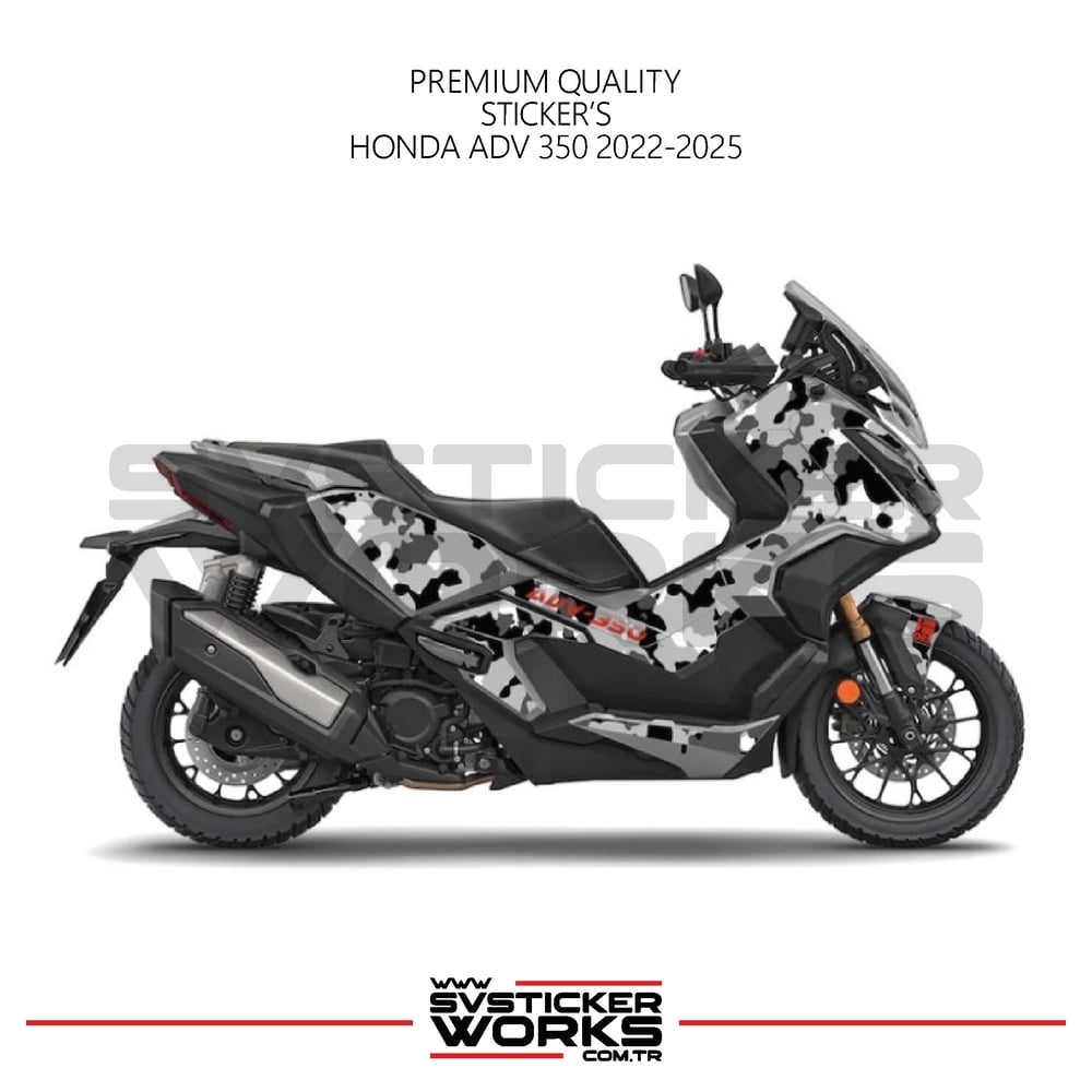 Honda ADV350 Kaplama Motosiklet Sticker Design Etiket Modeli V5 Kamuflaj