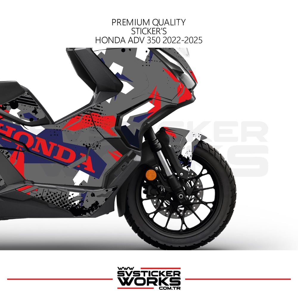 Honda ADV350 Kaplama Motosiklet Sticker Design Etiket Modeli V1