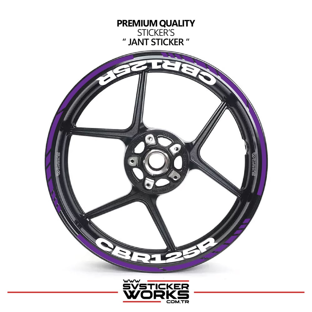 Honda CBR 125R Jant Sticker İç Dış CBR125R Yazılı Etiket Sticker Modeli