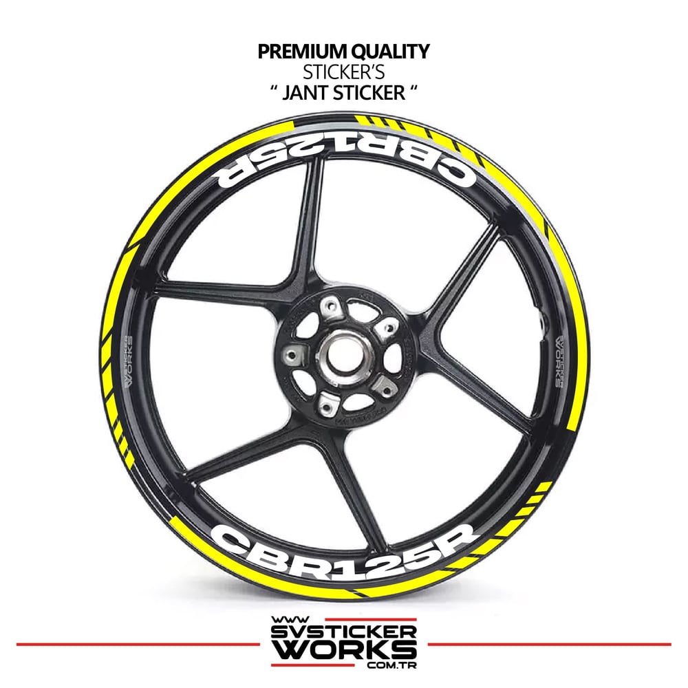 Honda CBR 125R Jant Sticker İç Dış CBR125R Yazılı Etiket Sticker Modeli