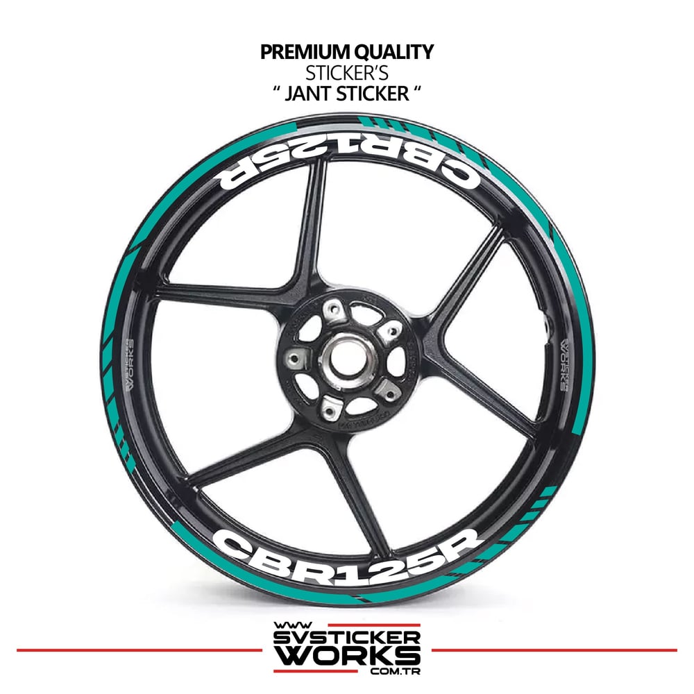 Honda CBR 125R Jant Sticker İç Dış CBR125R Yazılı Etiket Sticker Modeli