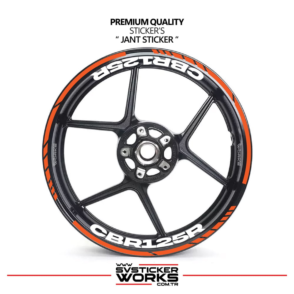 Honda CBR 125R Jant Sticker İç Dış CBR125R Yazılı Etiket Sticker Modeli