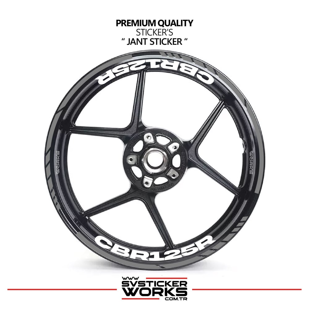 Honda CBR 125R Jant Sticker İç Dış CBR125R Yazılı Etiket Sticker Modeli