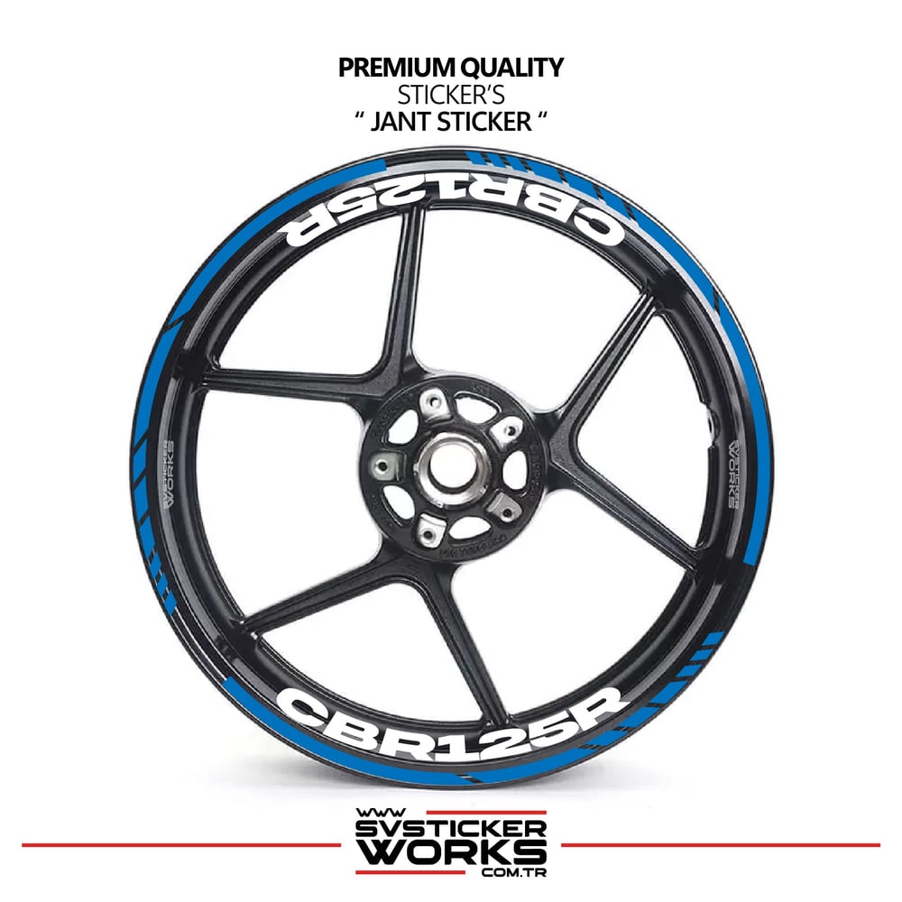Honda CBR 125R Jant Sticker İç Dış CBR125R Yazılı Etiket Sticker Modeli