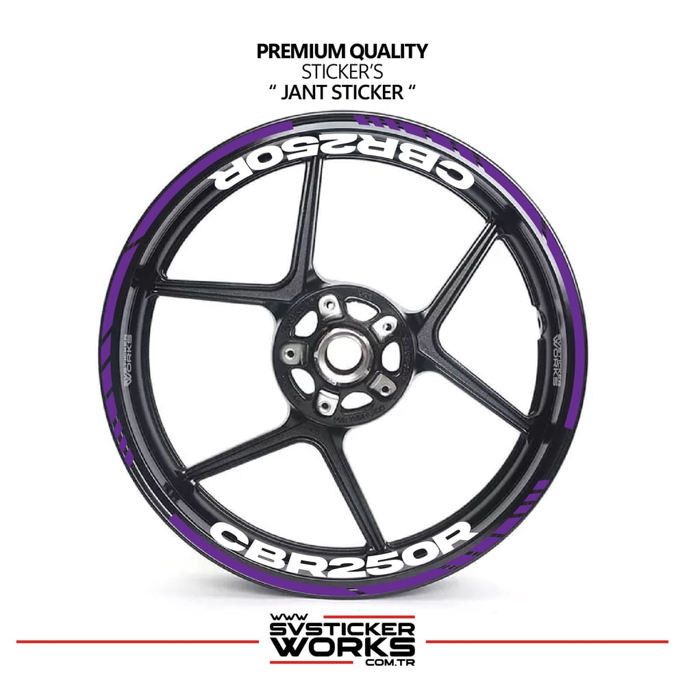 Honda CBR 250R Jant Sticker İç Dış CBR125R Yazılı Etiket Sticker Modeli