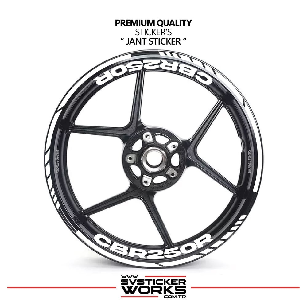 Honda CBR 250R Jant Sticker İç Dış CBR125R Yazılı Etiket Sticker Modeli