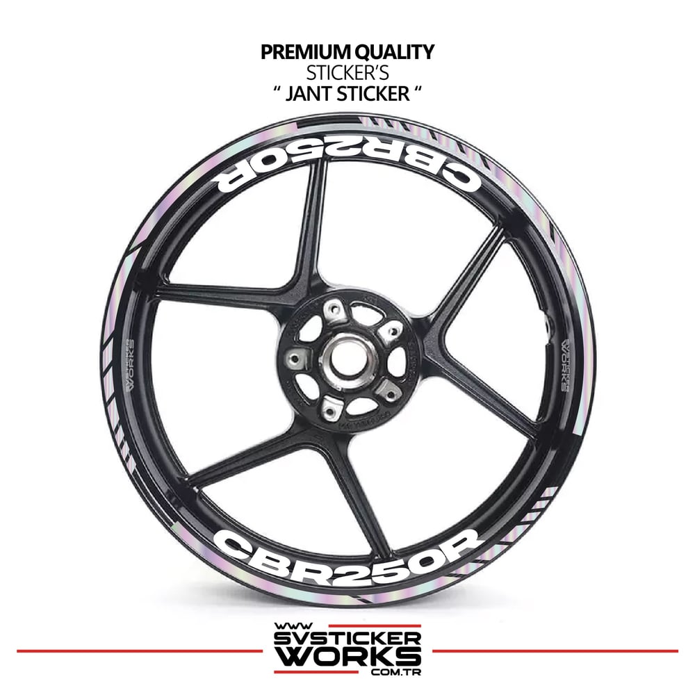Honda CBR 250R Jant Sticker İç Dış CBR125R Yazılı Etiket Sticker Modeli