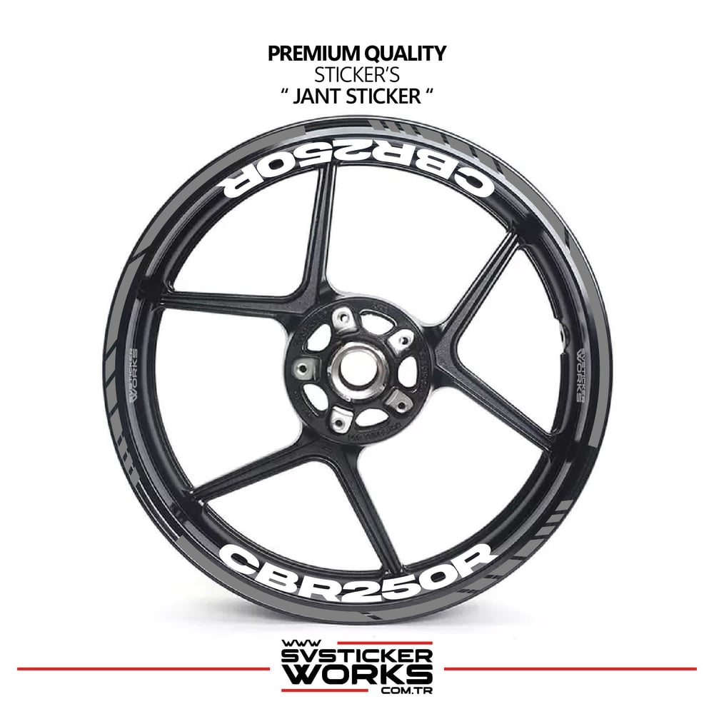 Honda CBR 250R Jant Sticker İç Dış CBR125R Yazılı Etiket Sticker Modeli