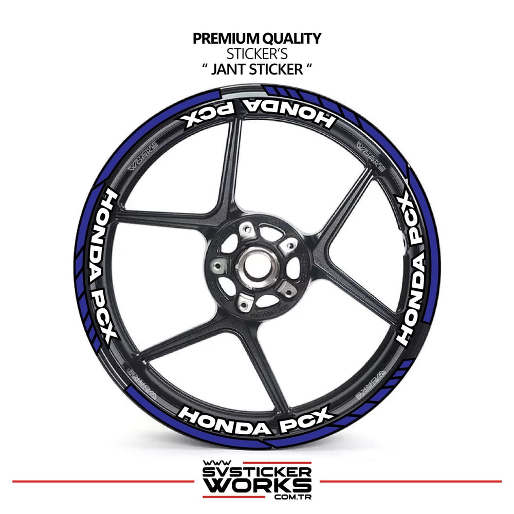 Honda PCX Jant Şeridi Ve Jant İçi 16 Yazılı Sticker Etiket Modeli PCX Uyumlu Aksesuar Sticker