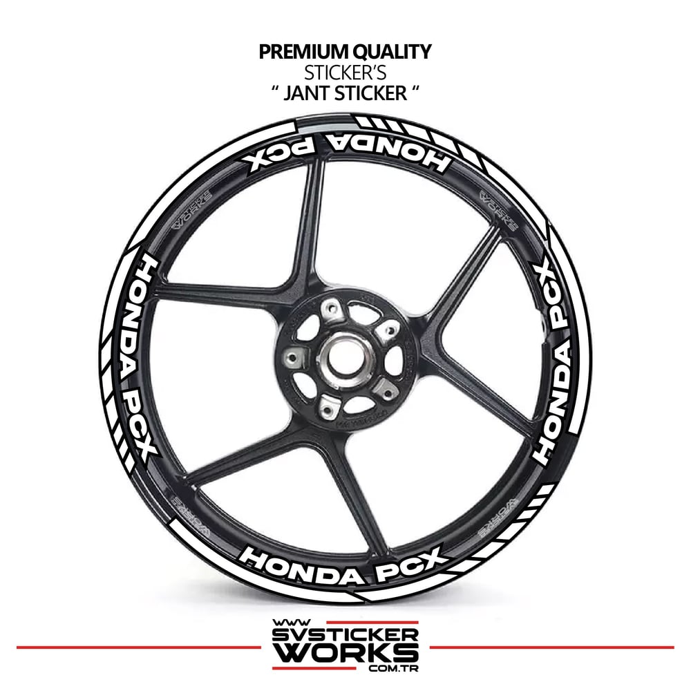 Honda PCX Jant Şeridi Ve Jant İçi 16 Yazılı Sticker Etiket Modeli PCX Uyumlu Aksesuar Sticker