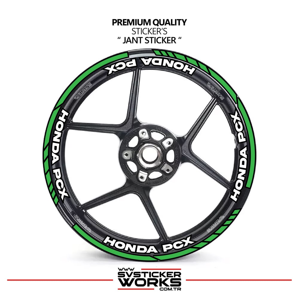Honda PCX Jant Şeridi Ve Jant İçi 16 Yazılı Sticker Etiket Modeli PCX Uyumlu Aksesuar Sticker