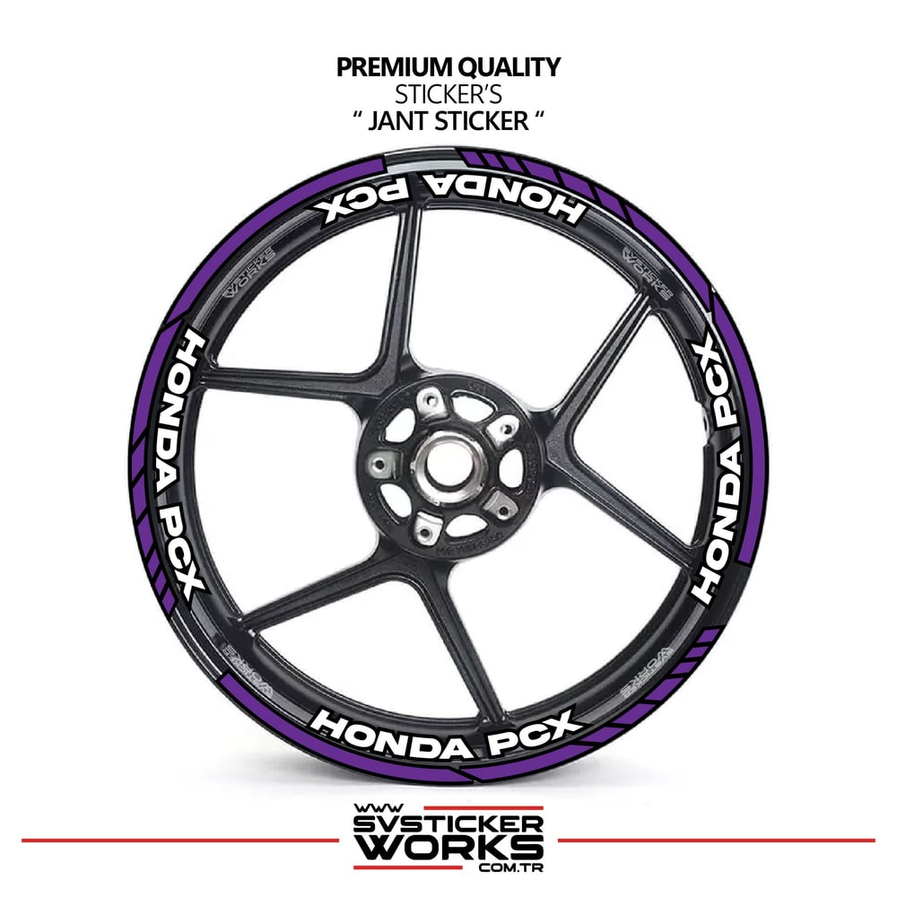 Honda PCX Jant Şeridi Ve Jant İçi 16 Yazılı Sticker Etiket Modeli PCX Uyumlu Aksesuar Sticker