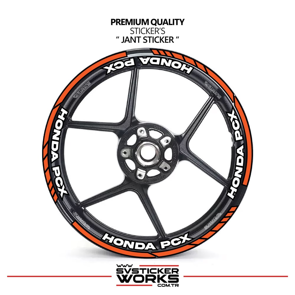 Honda PCX Jant Şeridi Ve Jant İçi 16 Yazılı Sticker Etiket Modeli PCX Uyumlu Aksesuar Sticker