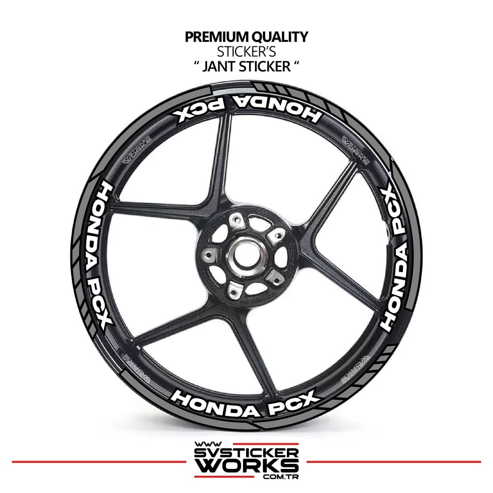 Honda PCX Jant Şeridi Ve Jant İçi 16 Yazılı Sticker Etiket Modeli PCX Uyumlu Aksesuar Sticker
