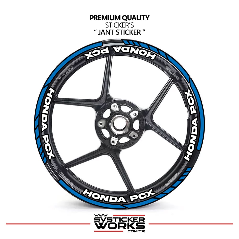Honda PCX Jant Şeridi Ve Jant İçi 16 Yazılı Sticker Etiket Modeli PCX Uyumlu Aksesuar Sticker