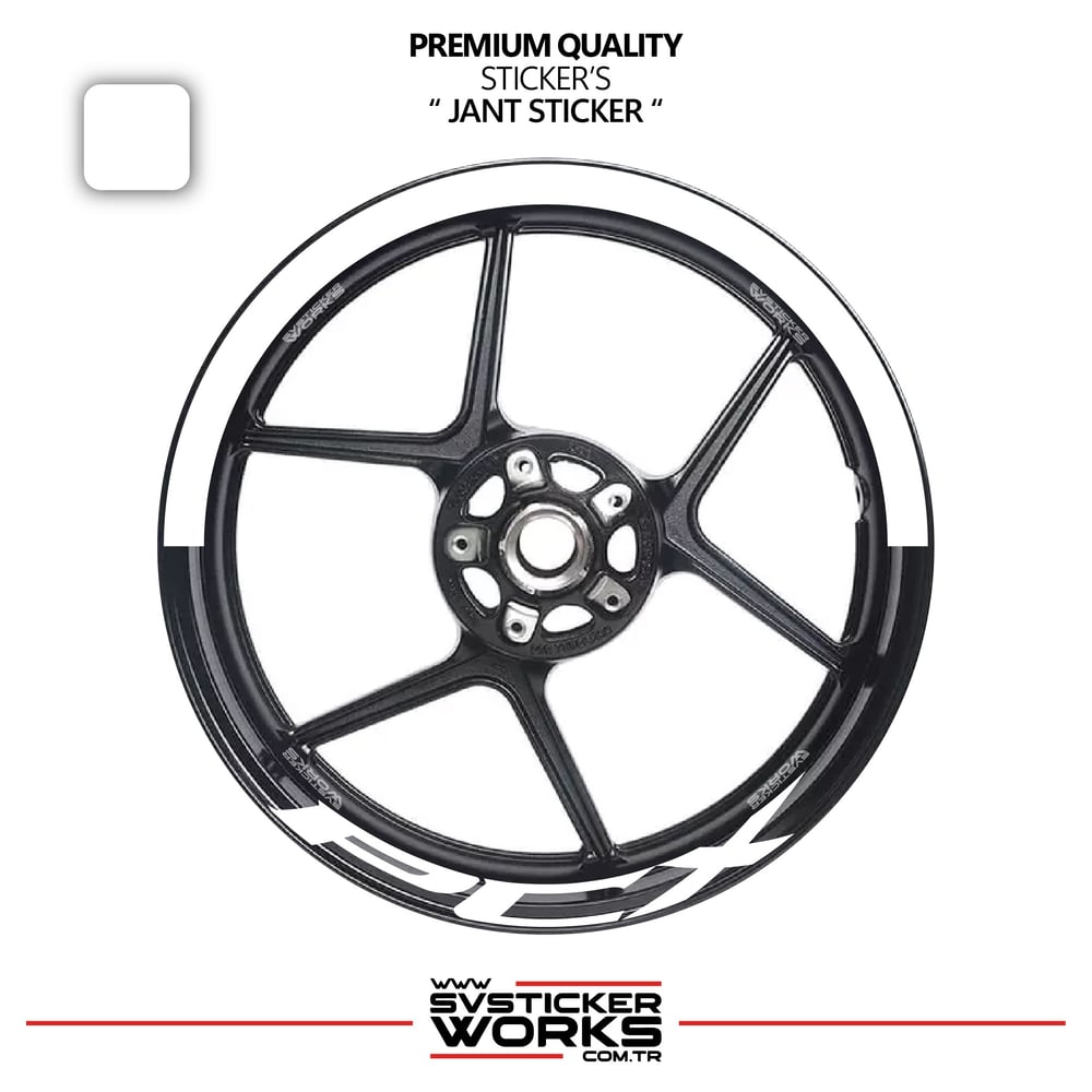 Honda PCX Jant Şeridi – Yarım Jant Kaplama & PCX Yazı Sticker Seti