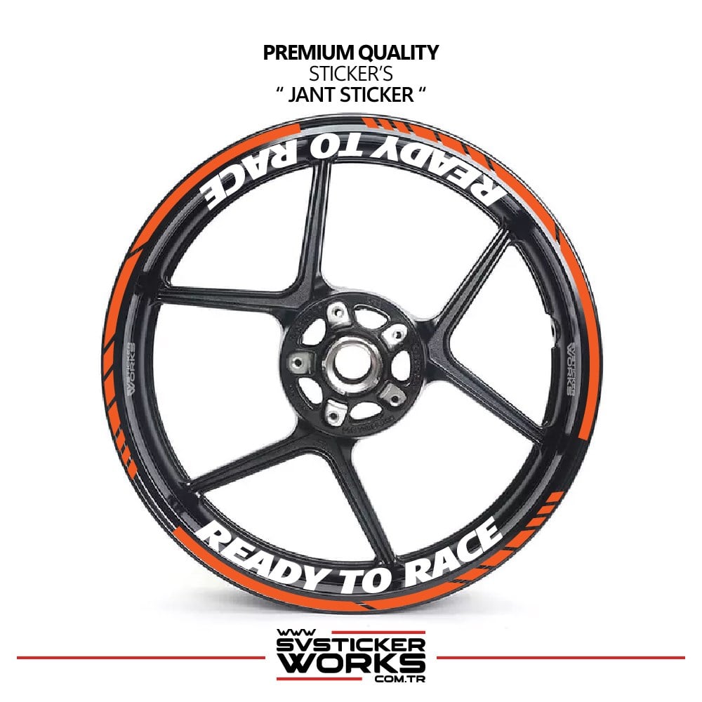 Ktm Duke Jant Sticker İç Dış Ready To Race Yazılı Etiket Sticker Modeli