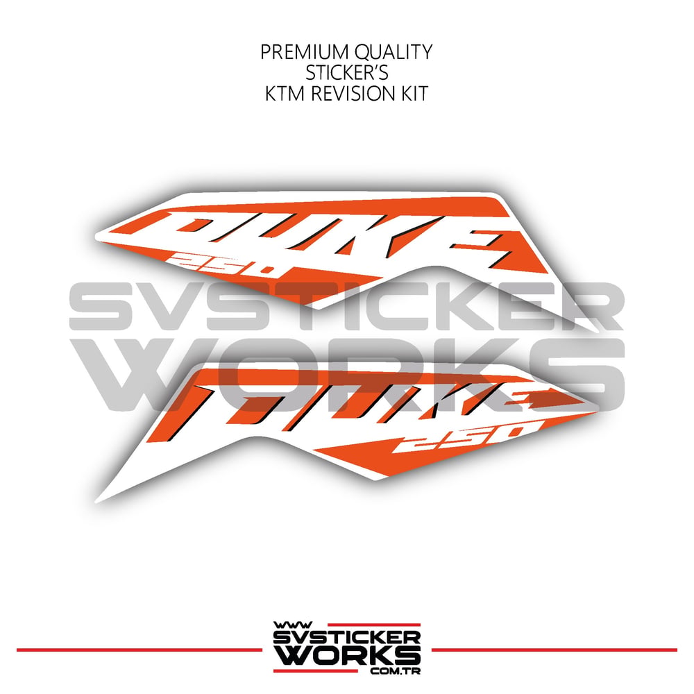 KTM Duke Sticker Set Revizyon Sticker Etiket Modeli Model 3