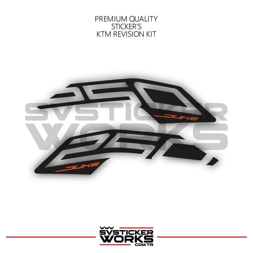 KTM Duke Sticker Set Revizyon Sticker Etiket Modeli Model 6