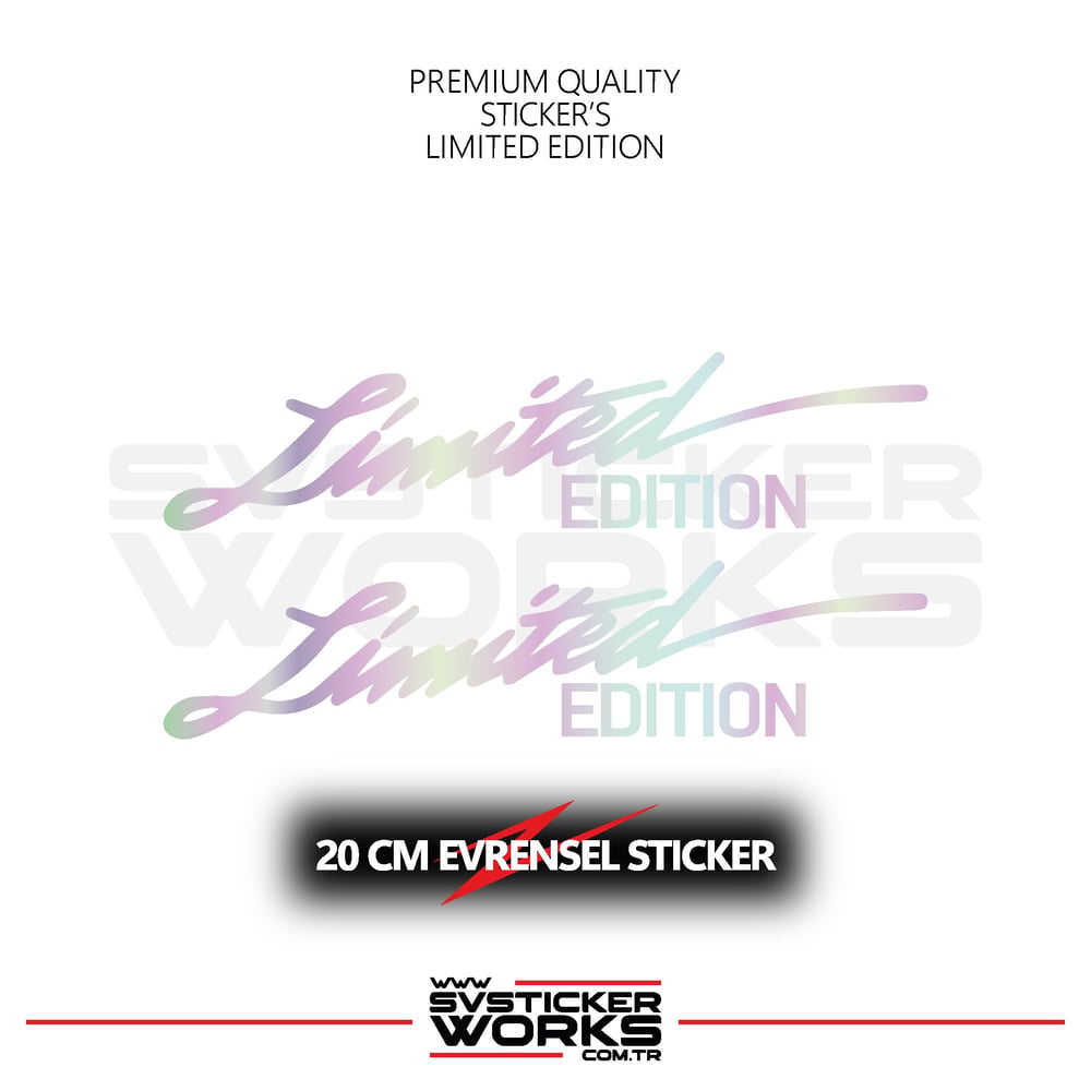 	Limited Edition Sticker Evrensel Tüm Yüzeyler Uyumlu 20 CM 2 Adet
