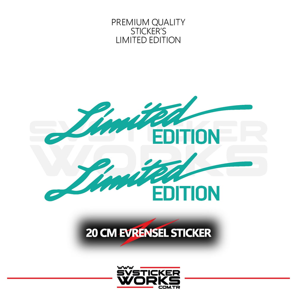 	Limited Edition Sticker Evrensel Tüm Yüzeyler Uyumlu 20 CM 2 Adet