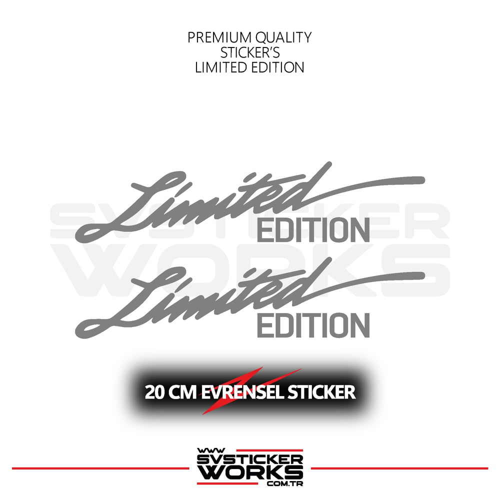 	Limited Edition Sticker Evrensel Tüm Yüzeyler Uyumlu 20 CM 2 Adet