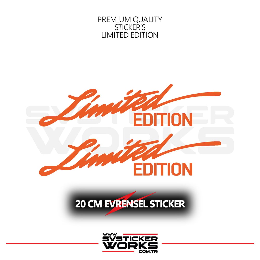 	Limited Edition Sticker Evrensel Tüm Yüzeyler Uyumlu 20 CM 2 Adet