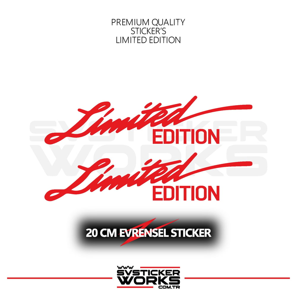 	Limited Edition Sticker Evrensel Tüm Yüzeyler Uyumlu 20 CM 2 Adet