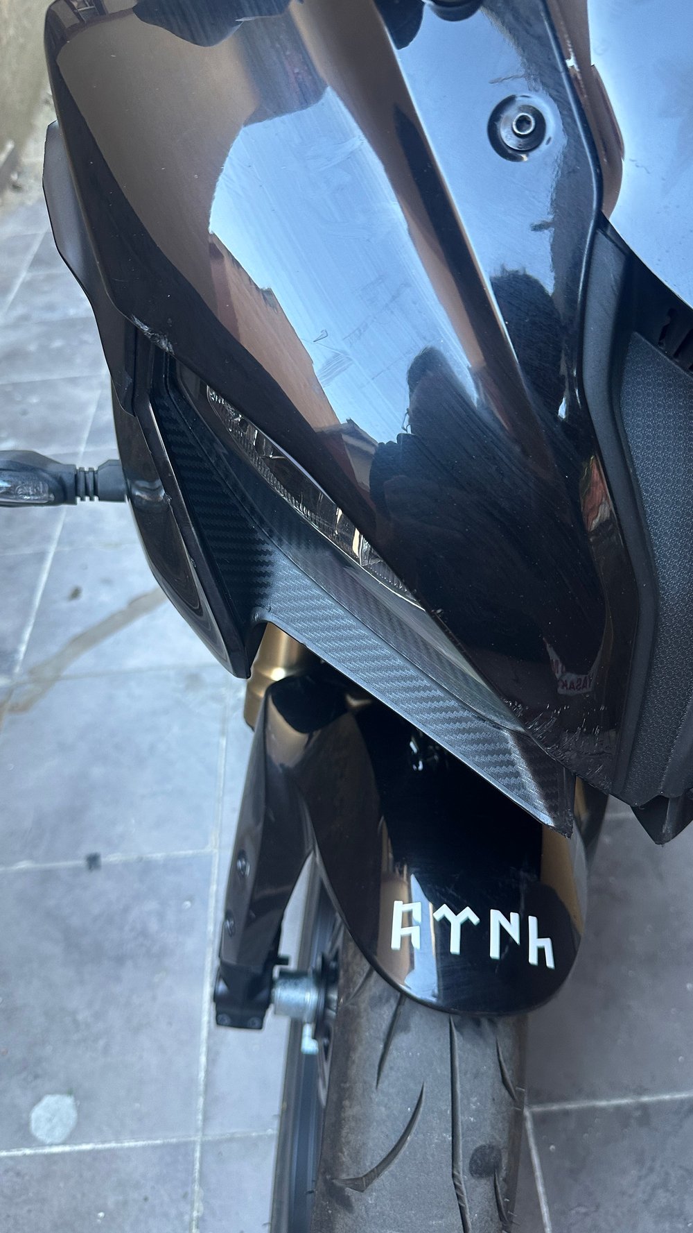 RKS SRK 125R - 250RS ÖN KAFA ALTI KARBON STICKER