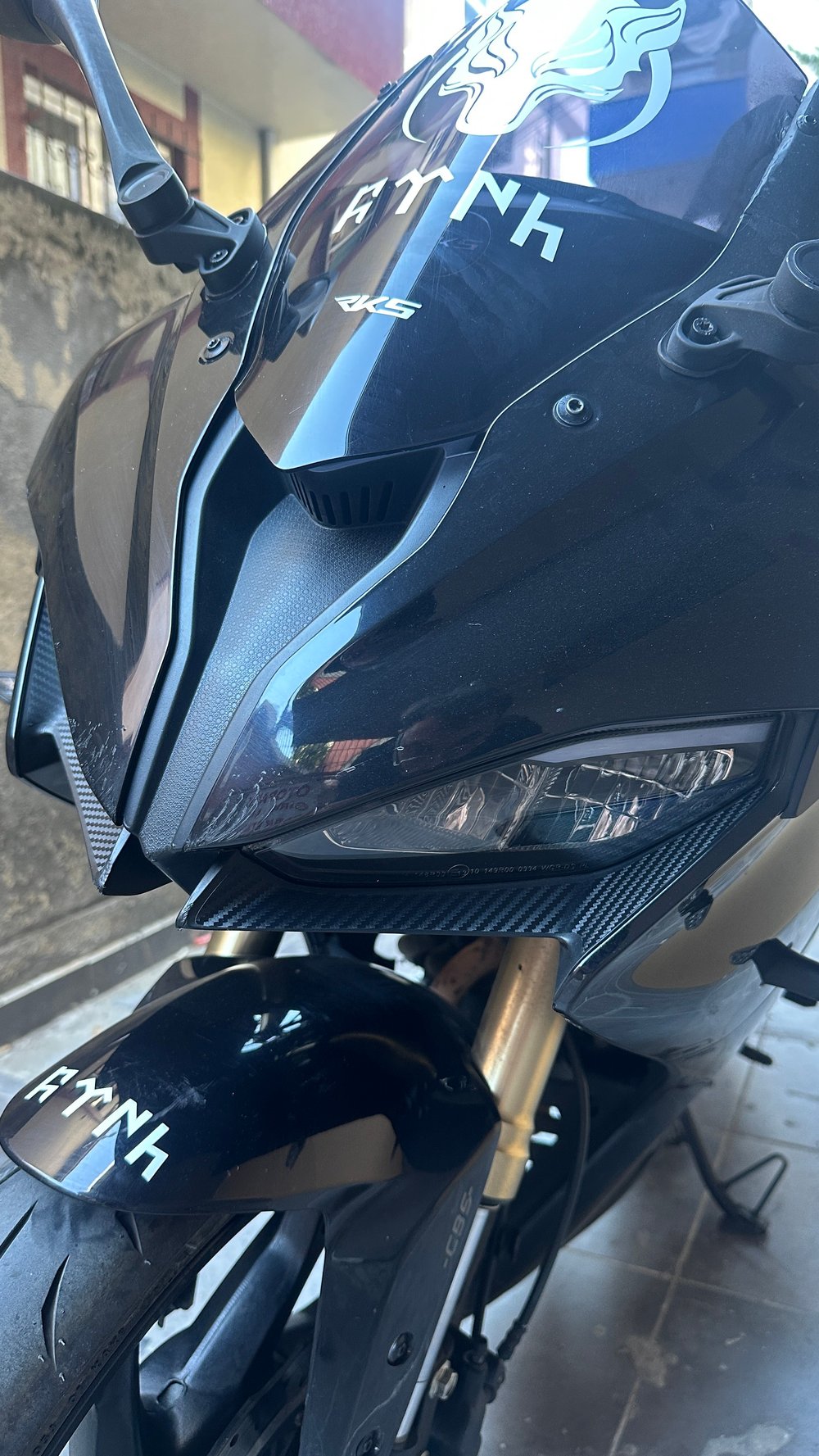 RKS SRK 125R - 250RS ÖN KAFA ALTI KARBON STICKER