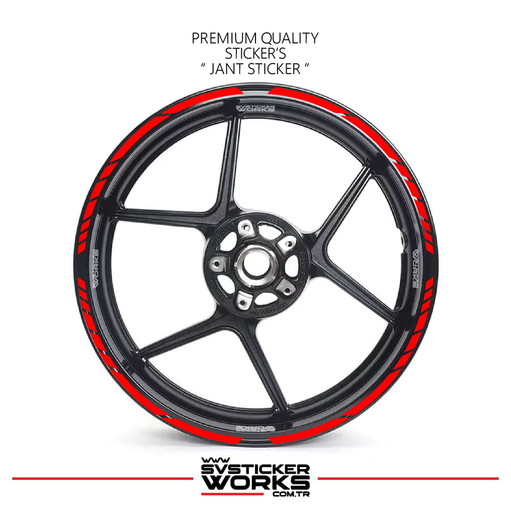 TÜM MOTOSİKELTLER UYUMLU 17 İNCH JANT STİCKER SETİ