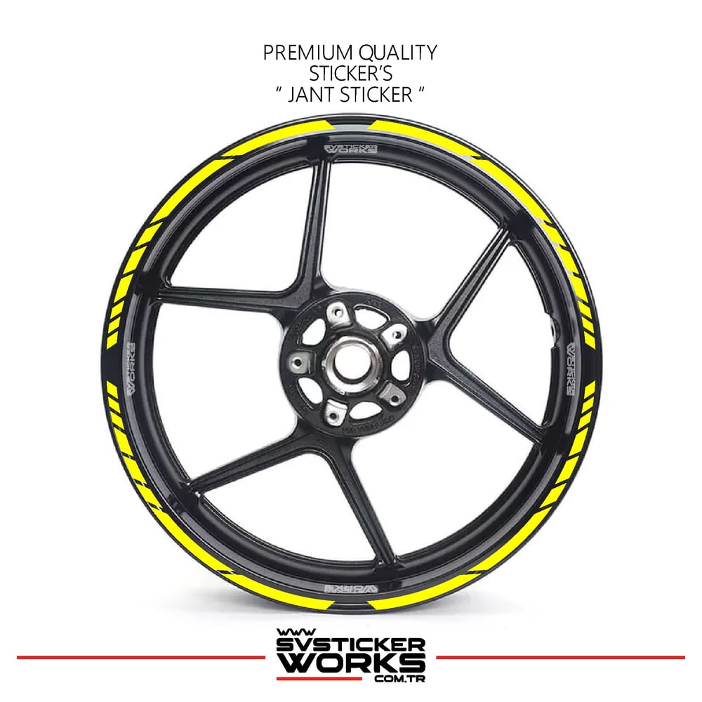 TÜM MOTOSİKELTLER UYUMLU 17 İNCH JANT STİCKER SETİ