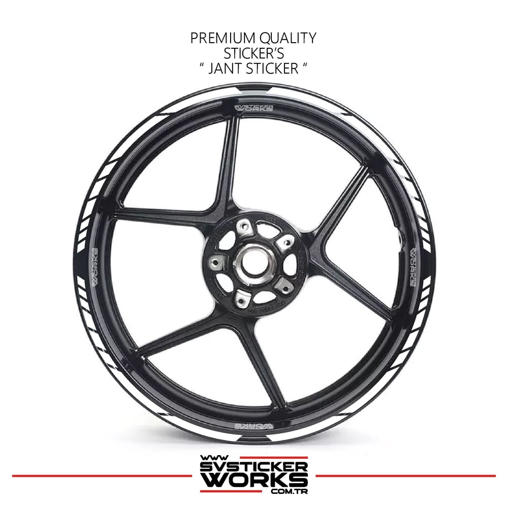 TÜM MOTOSİKELTLER UYUMLU 17 İNCH JANT STİCKER SETİ