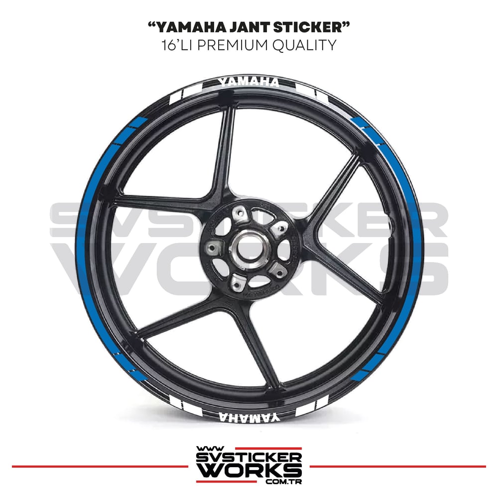 Yamaha Jant Sticker Seti Yüksek Kalite 16Lı Jant Set Yamaha Uyumlu 