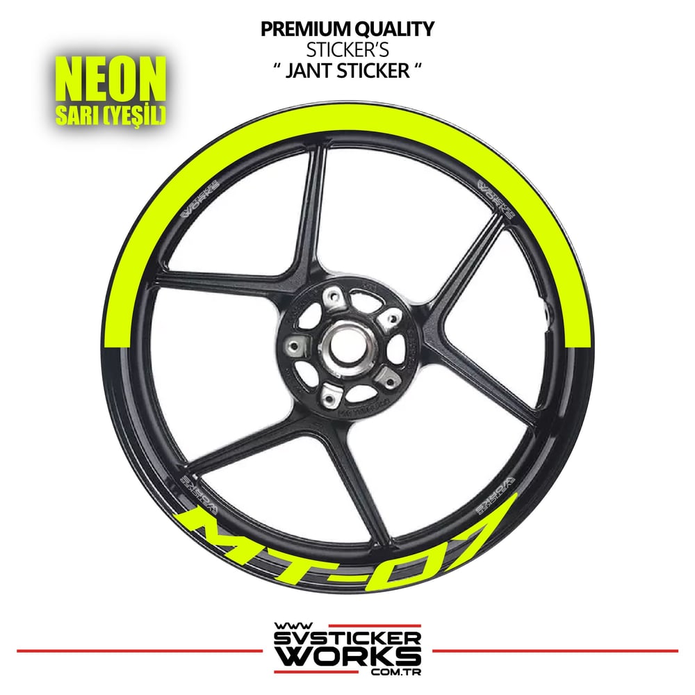 Yamaha Mt-07 Jant Şeridi – Yarım Jant Kaplama & Mt-07 Yazı Sticker Seti