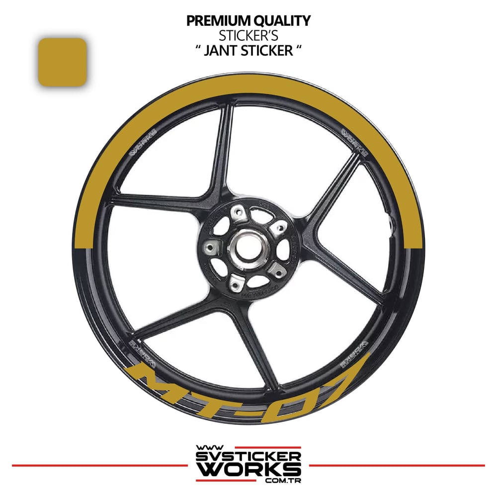 Yamaha Mt-07 Jant Şeridi – Yarım Jant Kaplama & Mt-07 Yazı Sticker Seti
