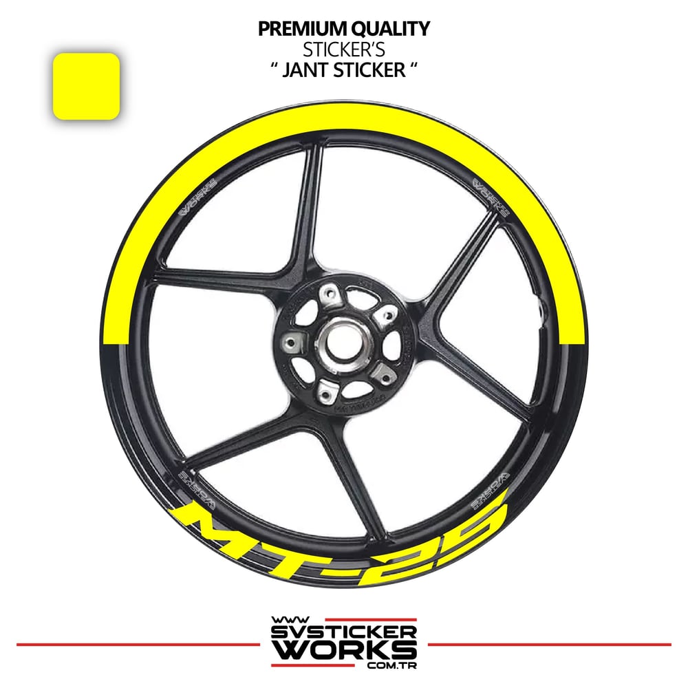 Yamaha Mt-25 Jant Şeridi – Yarım Jant Kaplama & Mt-25 Yazı Sticker Seti