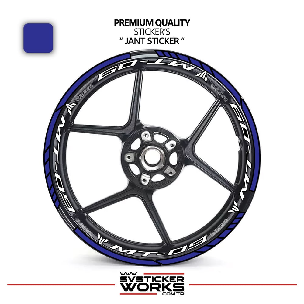 Yamaha MT09 Jant Sticker Ve İç Yazı Basklı Etiket Sticker Modeli Premium Kalite