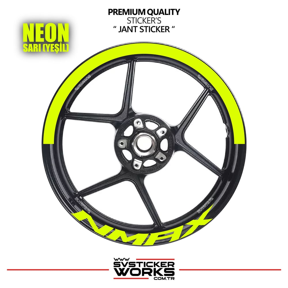 Yamaha Nmax Jant Şeridi – Yarım Jant Kaplama & Nmax Yazı Sticker Seti