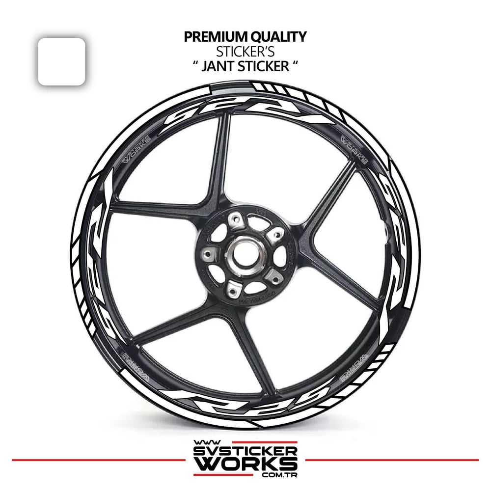 Yamaha R25 Jant Sticker Ve İç Yazı Basklı Etiket Sticker Modeli Premium Kalite