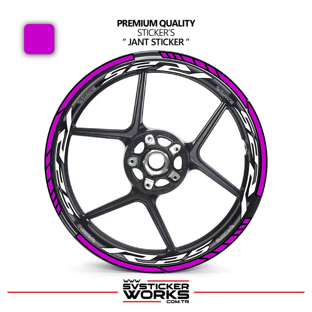 Yamaha R25 Jant Sticker Ve İç Yazı Basklı Etiket Sticker Modeli Premium Kalite