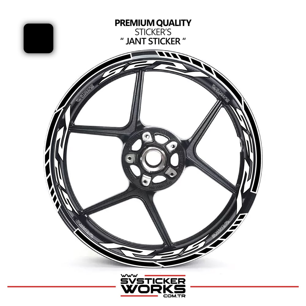 Yamaha R25 Jant Sticker Ve İç Yazı Basklı Etiket Sticker Modeli Premium Kalite