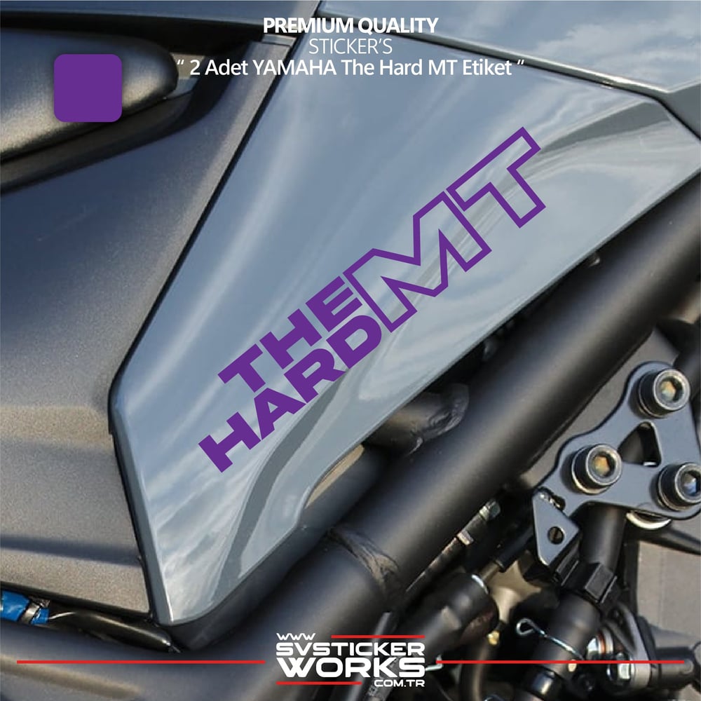 YAMAHA The Hard MT Sticker Yüksek Kalite Folyo 2 Adet Sticker Etiket