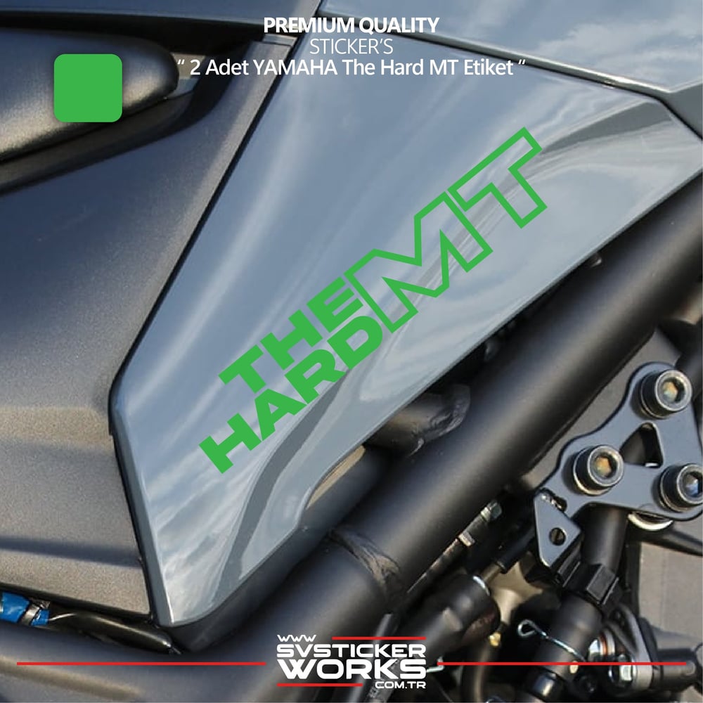 YAMAHA The Hard MT Sticker Yüksek Kalite Folyo 2 Adet Sticker Etiket