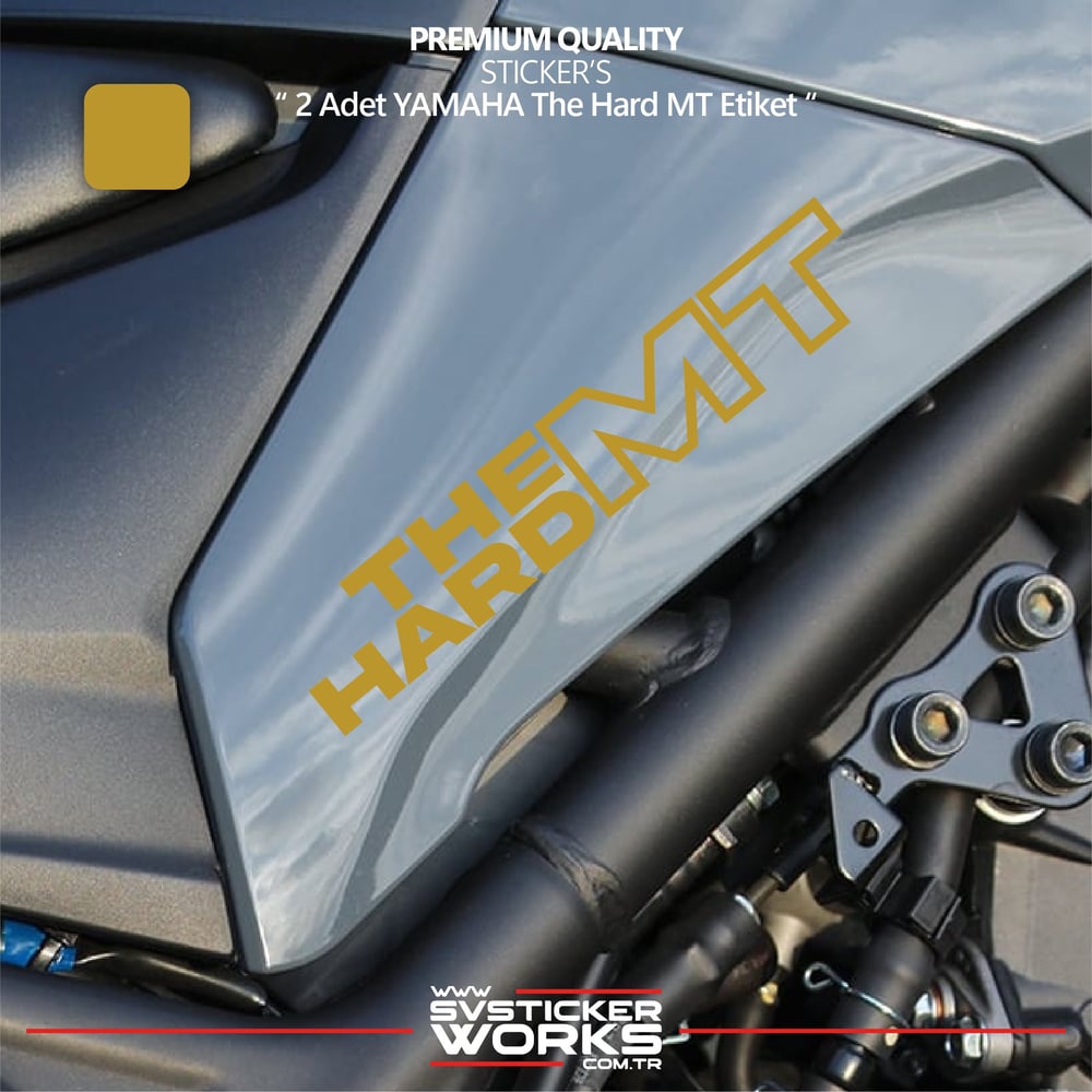 YAMAHA The Hard MT Sticker Yüksek Kalite Folyo 2 Adet Sticker Etiket
