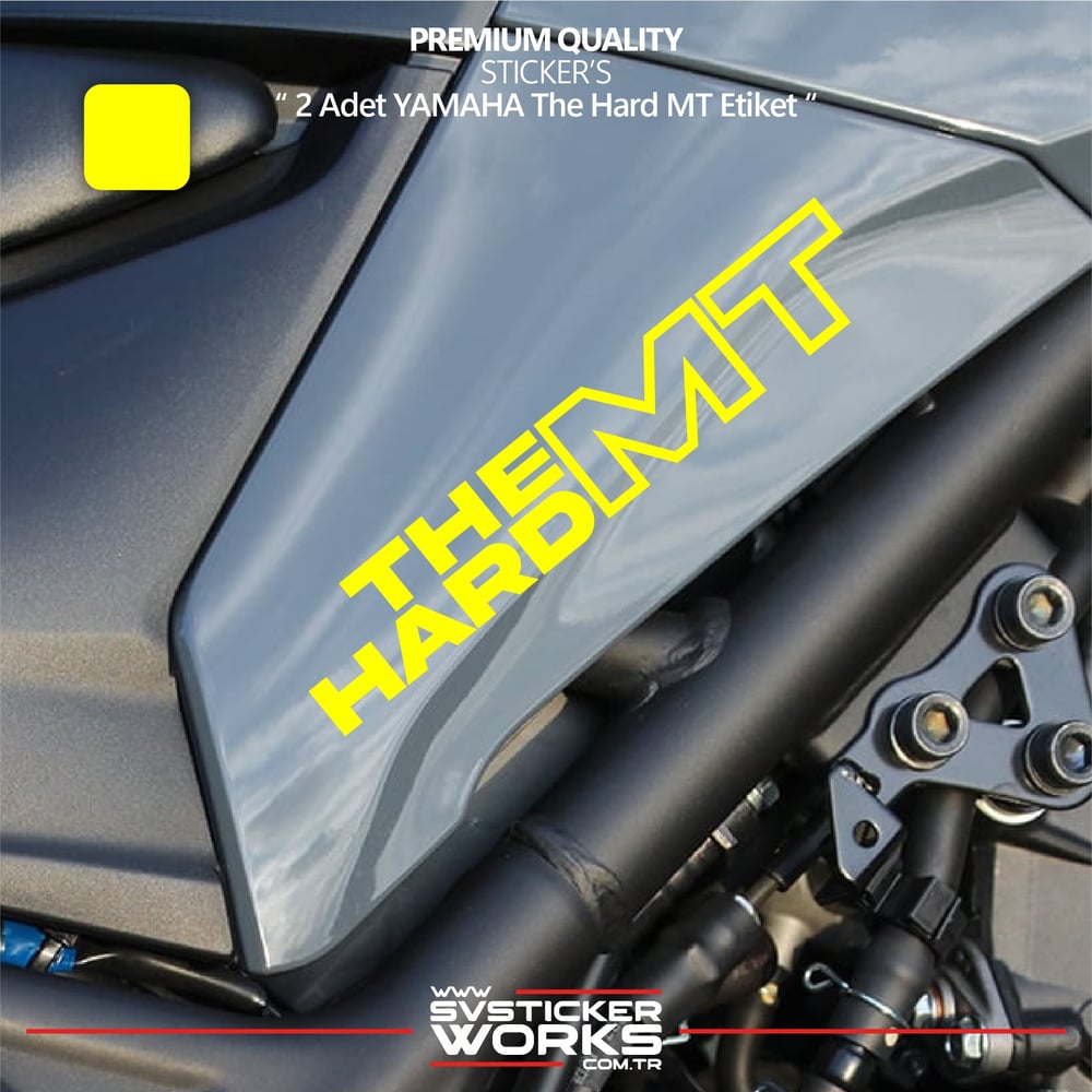 YAMAHA The Hard MT Sticker Yüksek Kalite Folyo 2 Adet Sticker Etiket