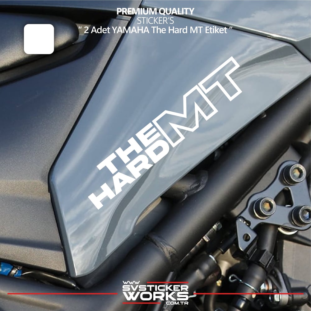 YAMAHA The Hard MT Sticker Yüksek Kalite Folyo 2 Adet Sticker Etiket