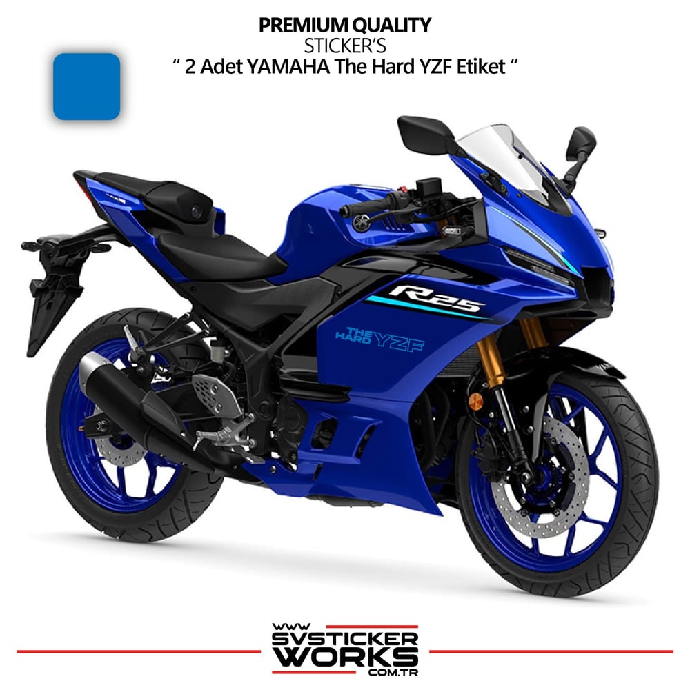 YAMAHA The Hard YZF Sticker Yüksek Kalite Folyo 2 Adet Sticker Etiket