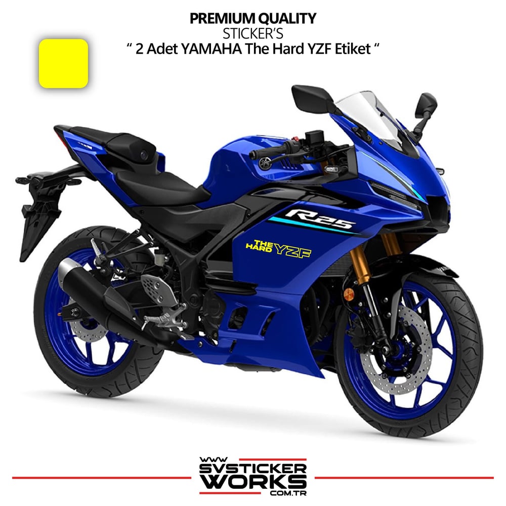 YAMAHA The Hard YZF Sticker Yüksek Kalite Folyo 2 Adet Sticker Etiket