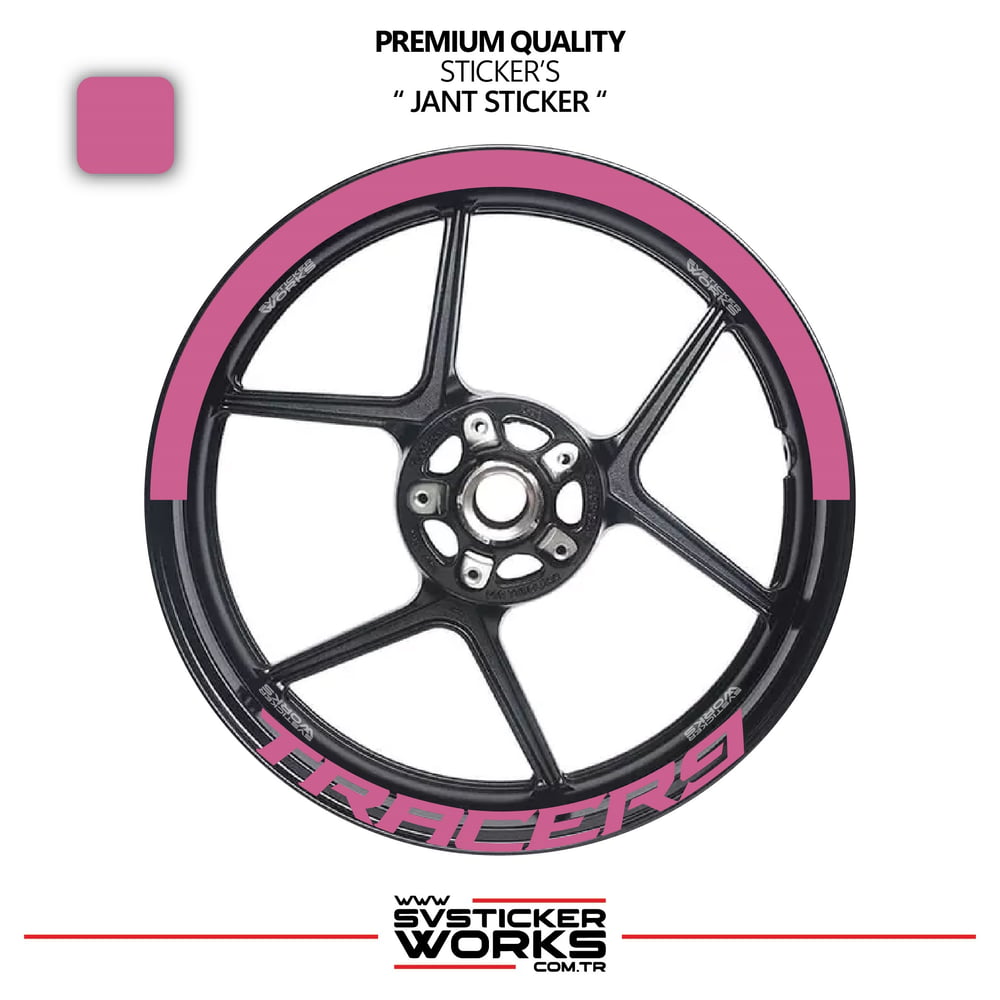 Yamaha Tracer 9 Jant Şeridi – Yarım Jant Kaplama & Tracer 9 Yazı Sticker Seti